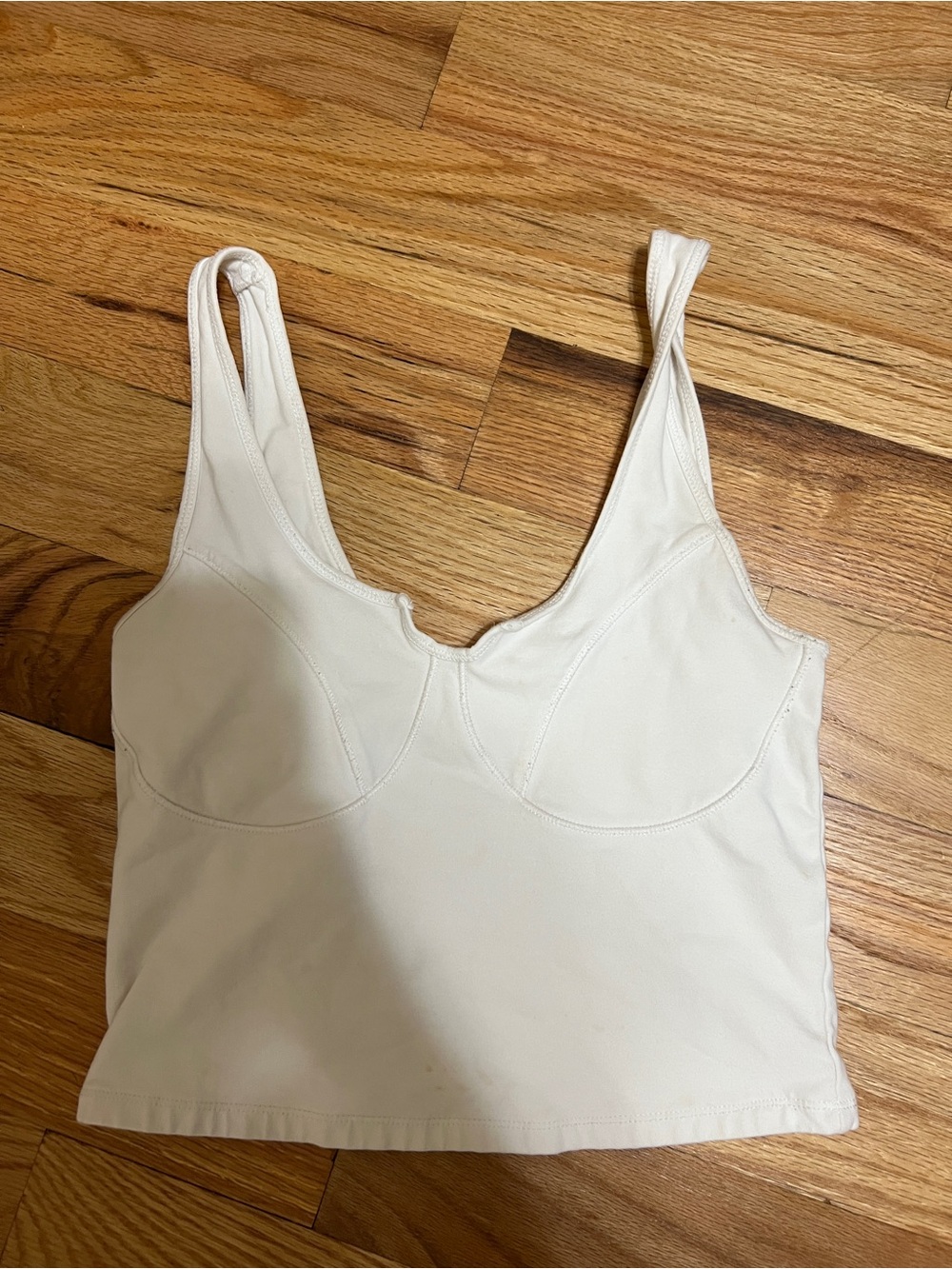 Abercrombie & Fitch Cream Longline Bralette